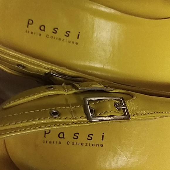 PASSI HOT YELLOW 4" DRESS HEELS - Picture 5 of 6